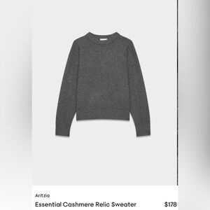 Aritzia Cashmere Crewneck Sweater - Charcoal